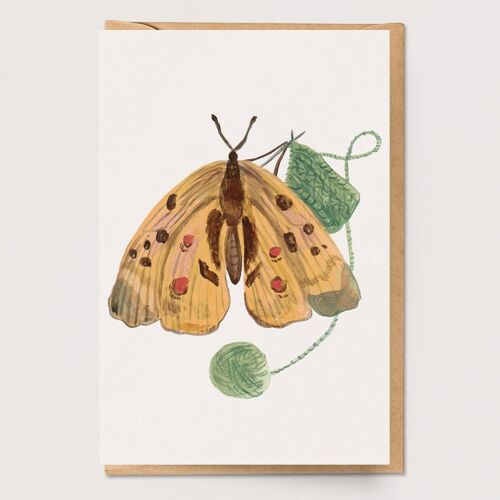 Knitting Butterfly Card