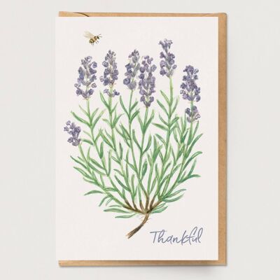 Lavender Thankful Card