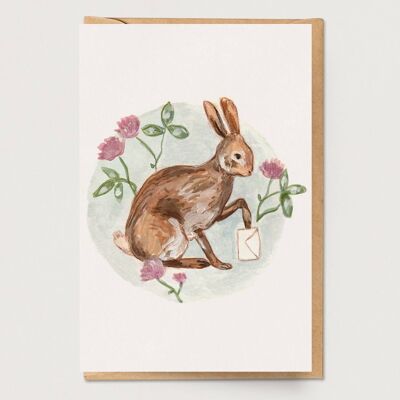 Tarjeta de conejo por correspondencia