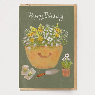 Carte de panier d'anniversaire