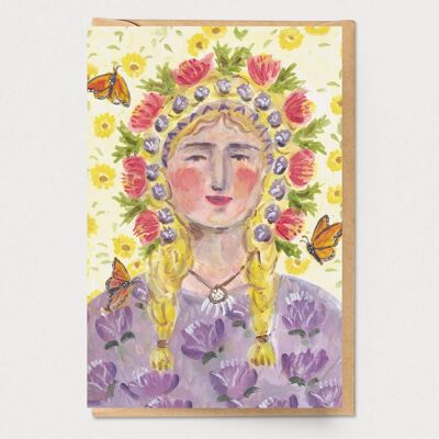 Carte Femme Papillon