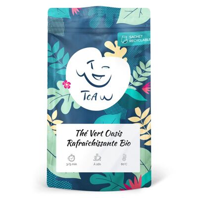 Tè verde Oasi rinfrescante biologico (Bulk bag: 100 g)