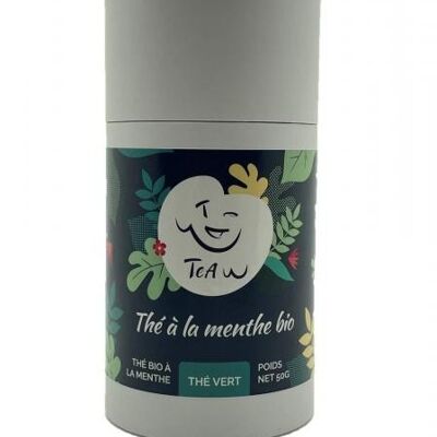 Thé vert menthe BIO (Boîte en kraft : 50 g)