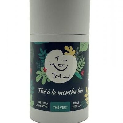 Organic mint green tea (Kraft box: 50 g)