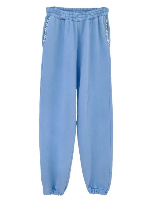 Jogging bleu detail poche argent (taille S)