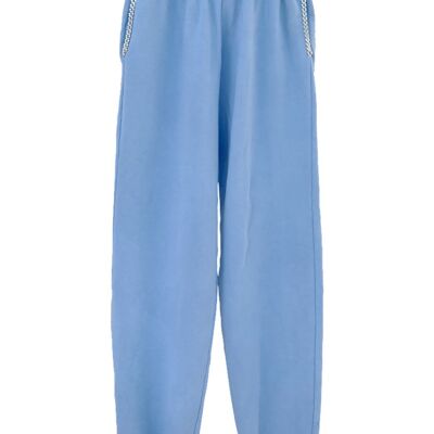 Blaue Jogginghose mit silbernem Taschendetail (Größe S)