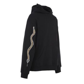 Hoodie noir broderie serpent en chaines (taille S) 1