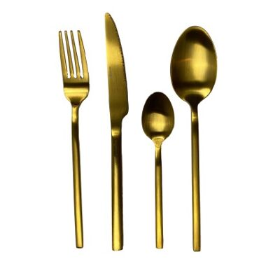 Gemeo Rakin Design Cutlery 16pcs set Gold