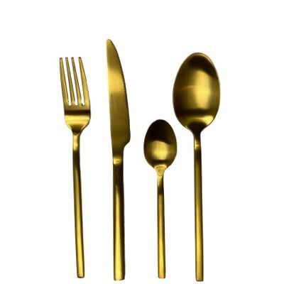 Gemeo Rakin Design Cutlery 16pcs set Gold