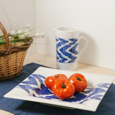 Blue Ikat Serving Platter