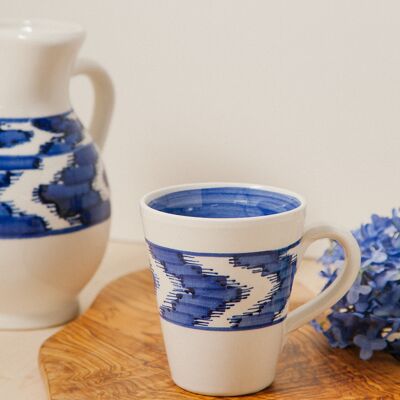 Blue Ikat Mug