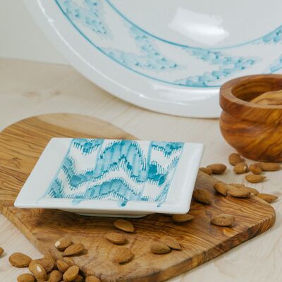 Turquoise Ikat Small Plate