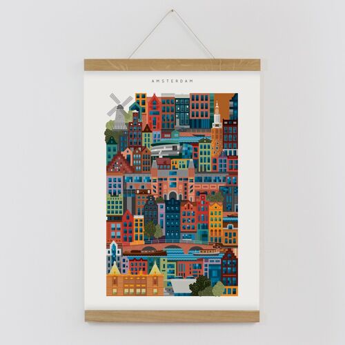 Amsterdam A3 Colourful Print