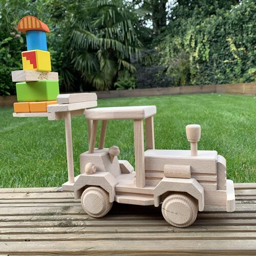 Handmade Wooden Forklift Truck