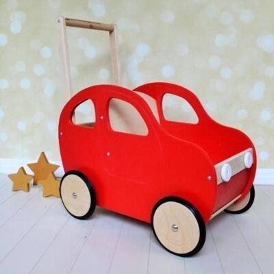 Handgefertigter Kinderwagen / Rollator Rot