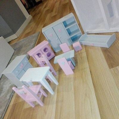 Handmade Wooden Doll House Furniture