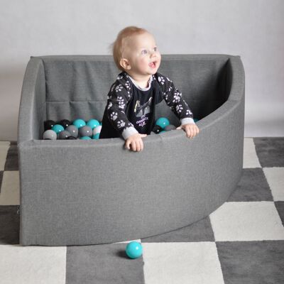 Ball-Pit Corner Grigio 90X40cm (+200 Palline)