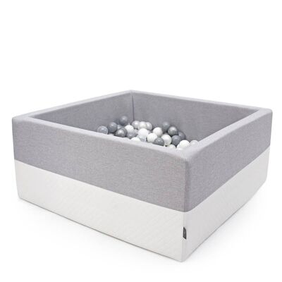 Ball-Pit Square Eco Gris Claro 90x90X40cm (+200 Bolas)