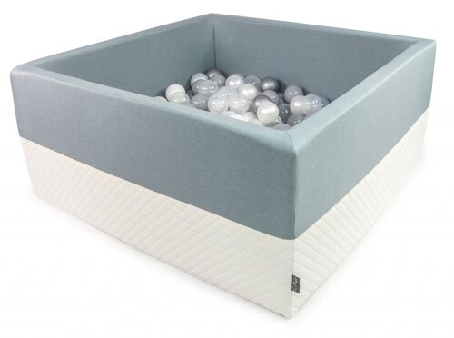 Ball-Pit Square Eco Dark Mint 90x90X40cm (+200 Balls)