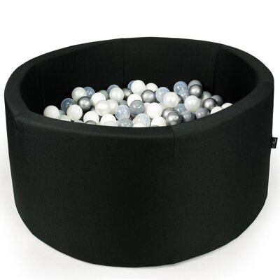 Ball-Pit Rond Noir 90X40cm (+200 Balles)