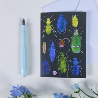 Tarjeta de felicitación A6 escarabajo