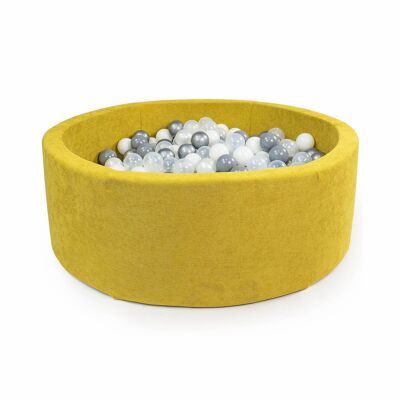 Ball-Pit Round Doux Yellow 90X30cm (+200 palline)