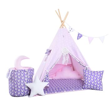 Tipi pour enfant Set Kittens Tipi, tapis de sol, deux oreillers, panier, bruant, dreamcatcher 1