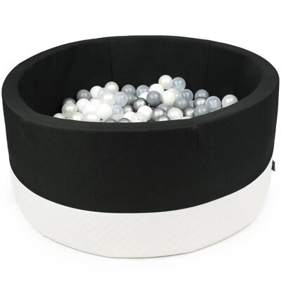 Ball-Pit Round Eco Black 90X40cm (+200 palline)