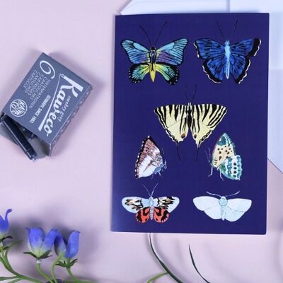 Greeting card A6 butterflies