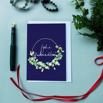 Greeting card A6 eucalyptus