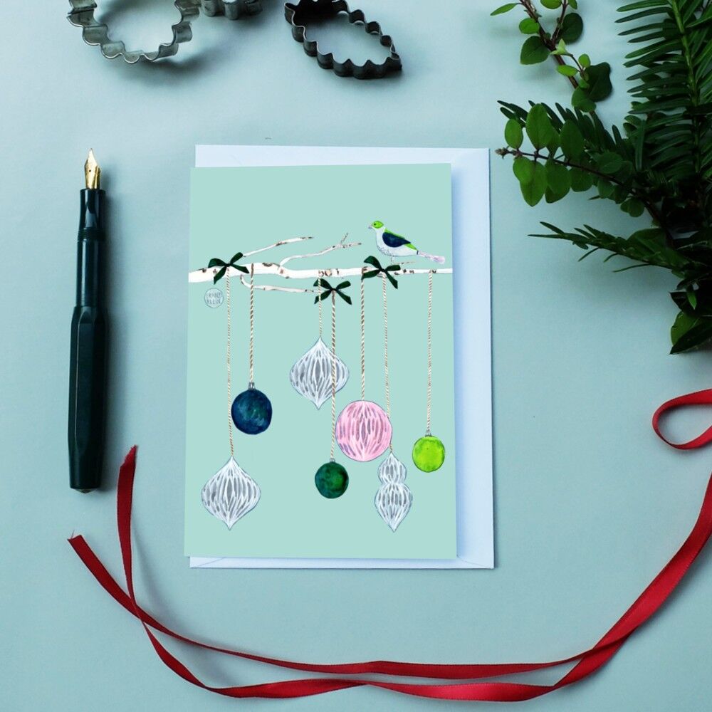 Greeting card "Christmas branch"