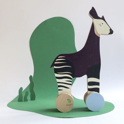 Caja regalo - El okapi y su ficha informativa ilustrada