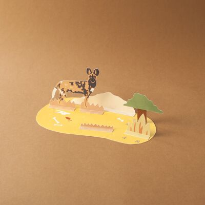 Diorama - The wild dog and its habitat