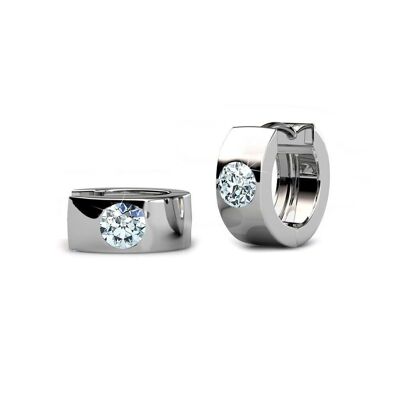 Pendientes anillos: Plata y Cristal