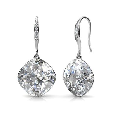 Tiffy Hook earrings: Silver and Crystal
