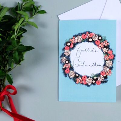 Greeting card A6 Christmas branch