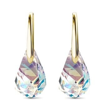 Boucles d'oreilles Comet Droplets : Doré et Cristal 8