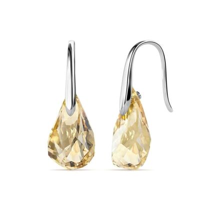 Comet Droplets earrings: Silver and Crystal1