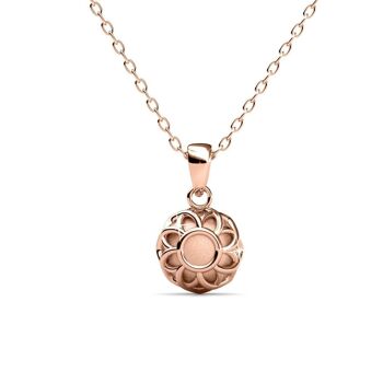 Pendentifs Lily : Or Rosé et Cristal 10