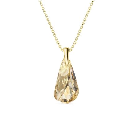 Comet Droplets Pendants: Gold and Crystal