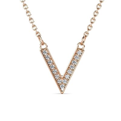Victory Necklaces: Rose Gold and Crystal
