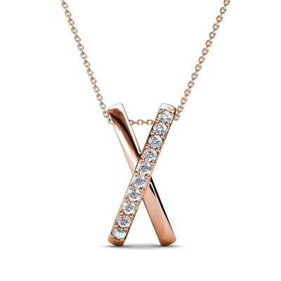 Pendant X Duo: Rose Gold and Crystal