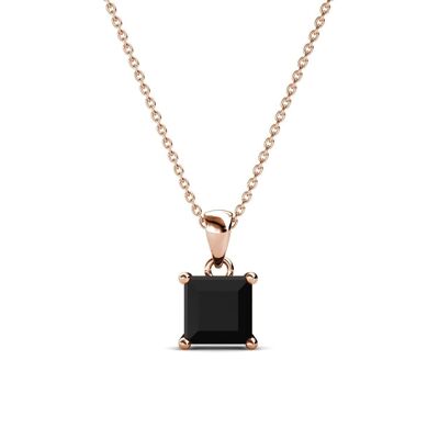 Simple Square Pendant: Rose Gold and Crystal1