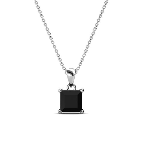 Pendentif Simple Square : Argenté et Cristal4