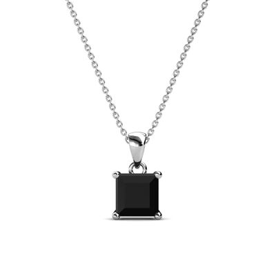 Simple Square Pendant: Silver and Crystal4