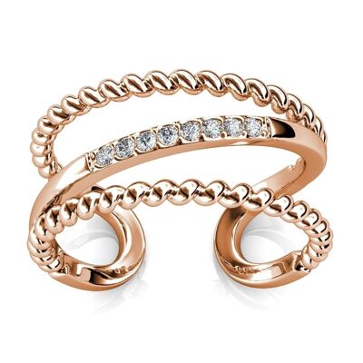 Irving Ring: Rose Gold and Crystal