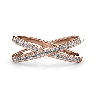 Ring X: Rose Gold and Crystal