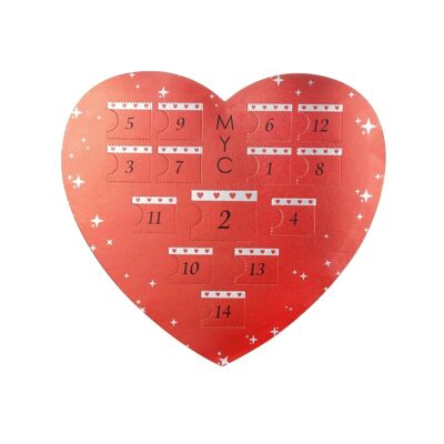 Caja Corazón Sorpresa San Valentín - 14 Joyas - Acabados Multicolor