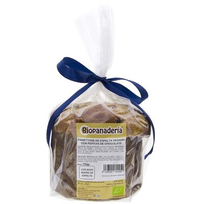 Panettone VEGANO de Espelta con Chocolate Ecológico 750g