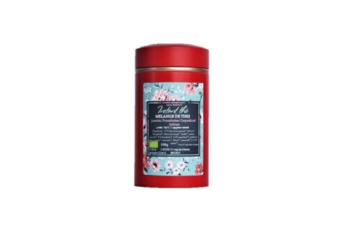 Mélange de thés bio Jasmin-Framboise-Safran, 100g, 66 tasses